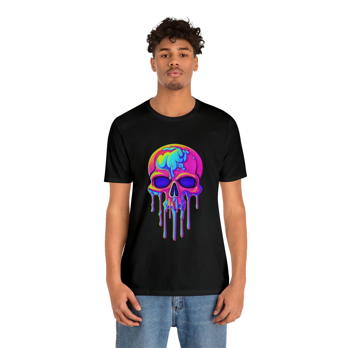 Chromatic Bones: Drippy Skeleton Delight Tee