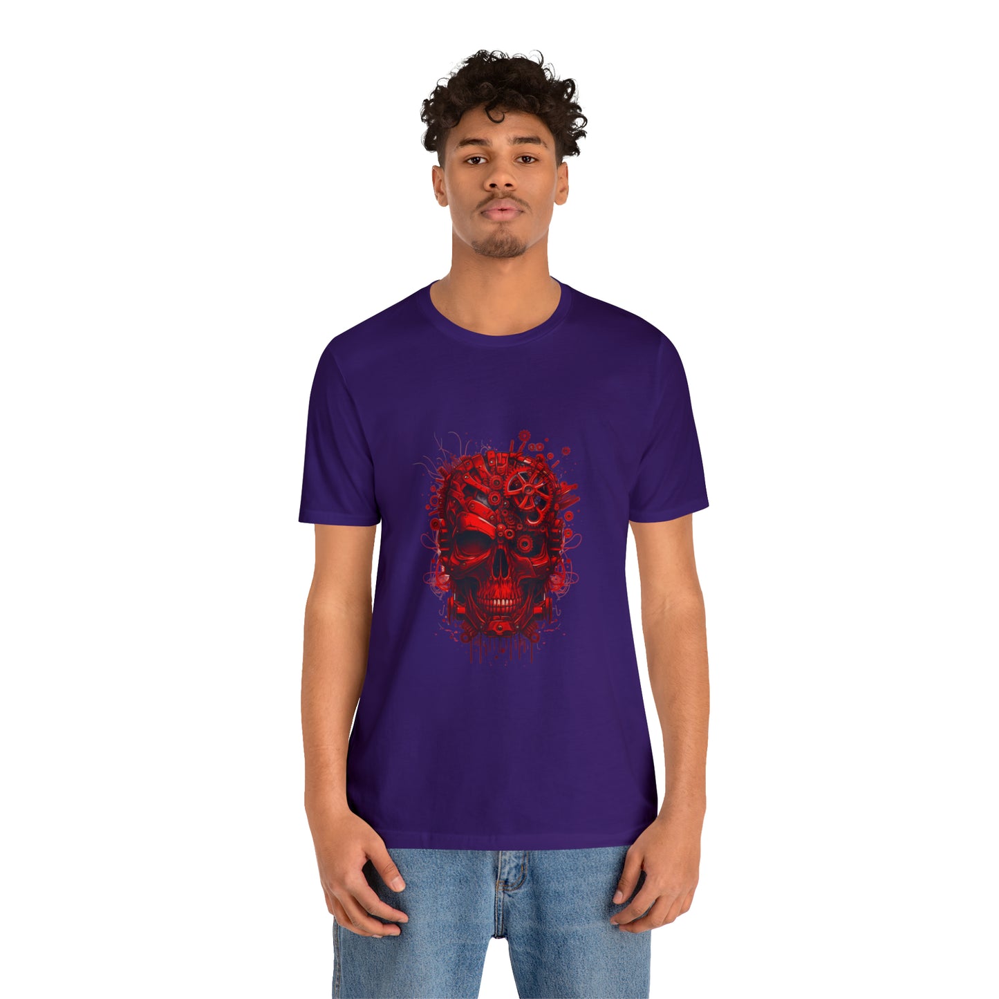 Unisex Jersey Short Sleeve Tee (Red Skull)