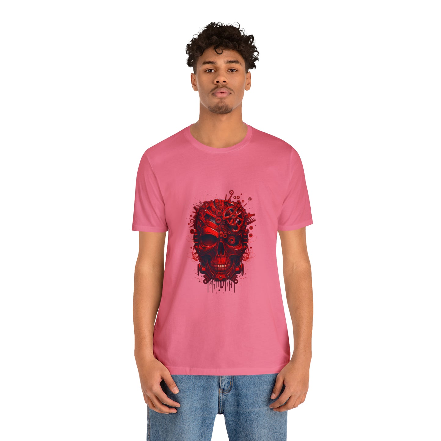 Unisex Jersey Short Sleeve Tee (Red Skull)