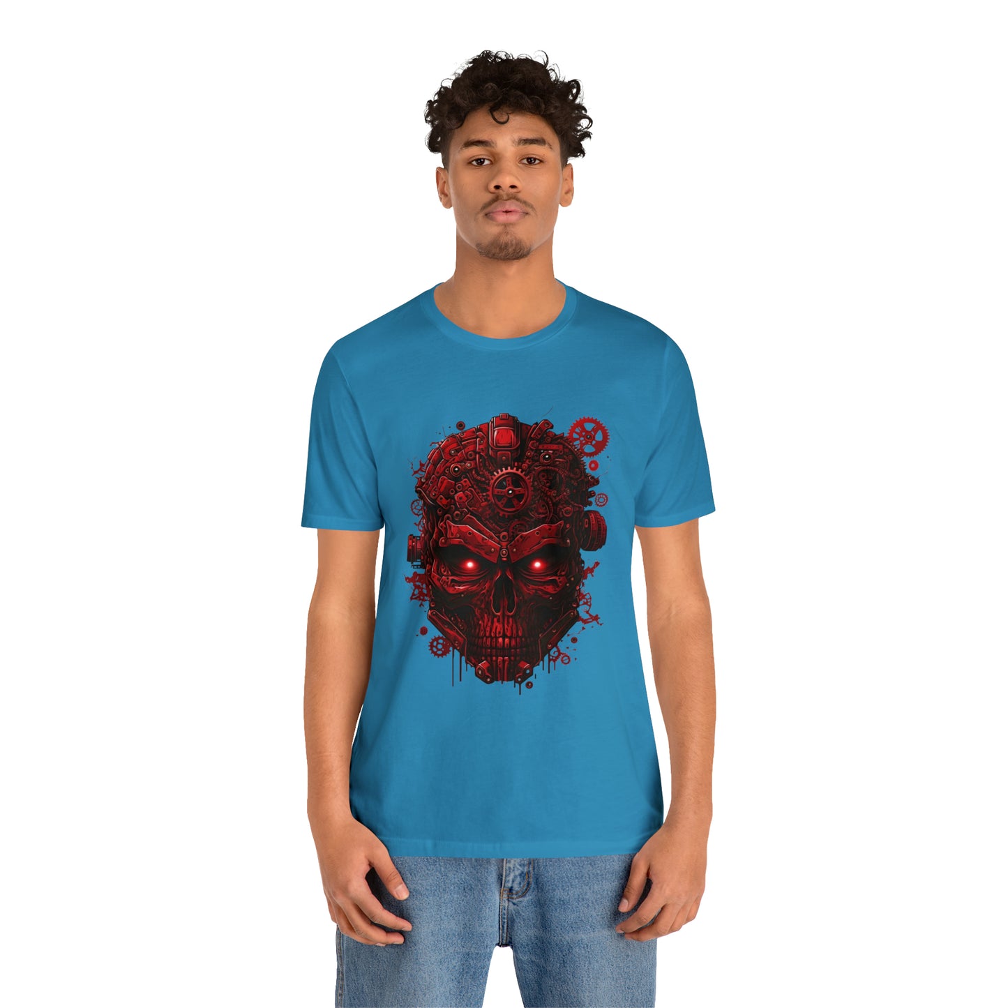 Unisex Jersey Short Sleeve Tee (Red Skull)