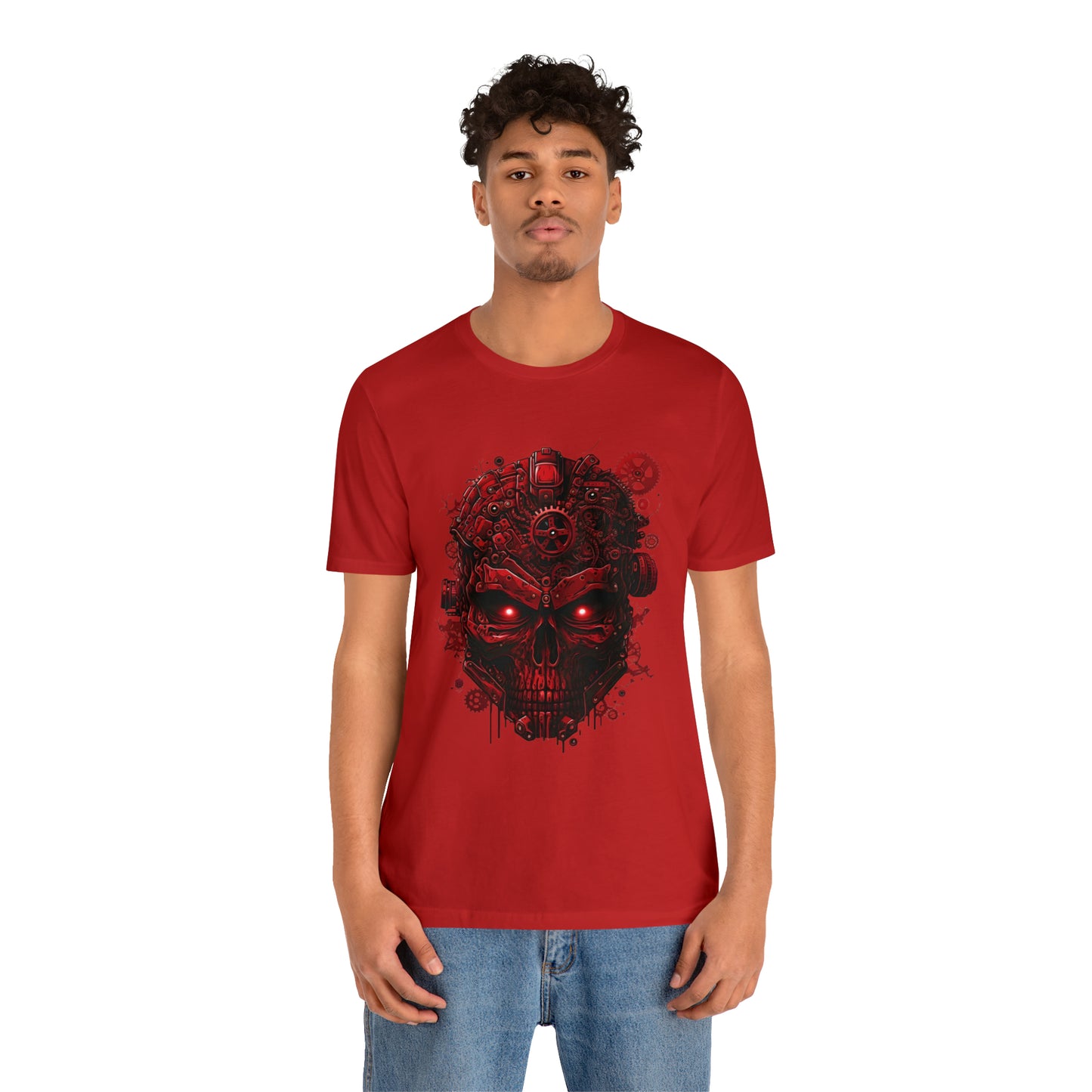 Unisex Jersey Short Sleeve Tee (Red Skull)