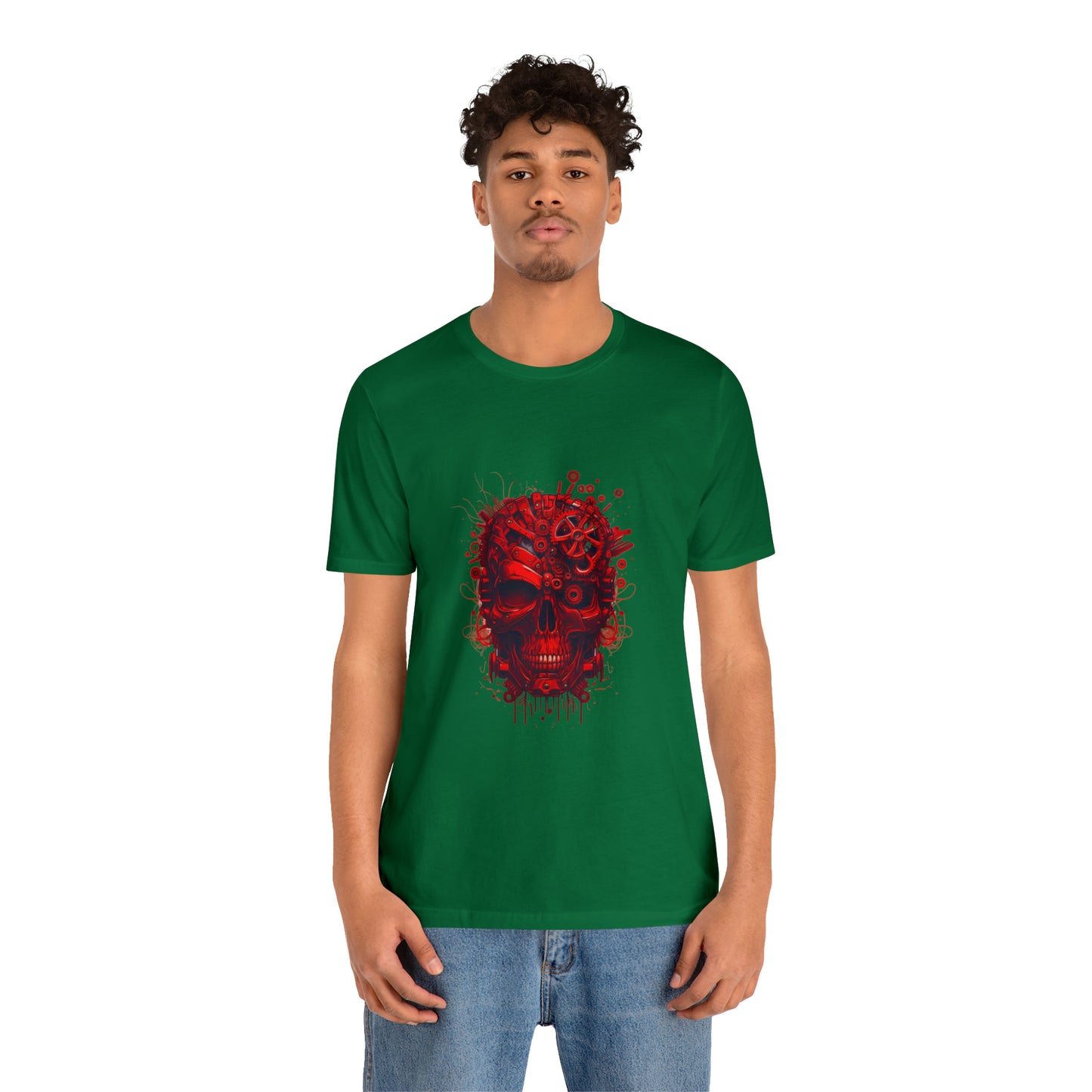 Unisex Jersey Short Sleeve Tee (Red Skull)