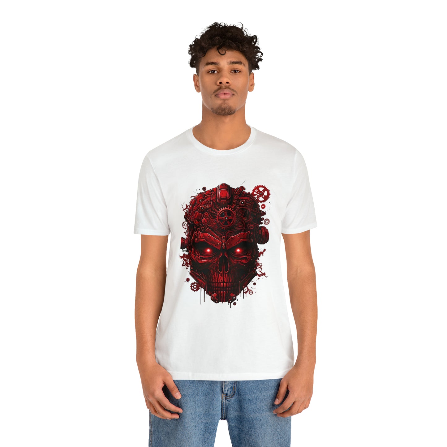 Unisex Jersey Short Sleeve Tee (Red Skull)