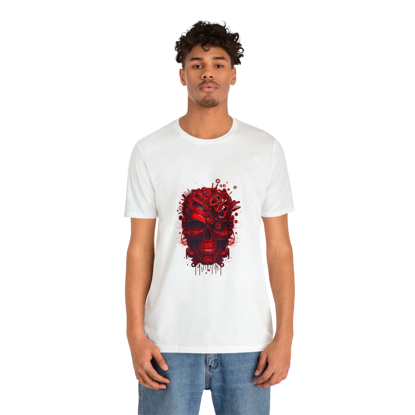 Unisex Jersey Short Sleeve Tee (Red Skull)