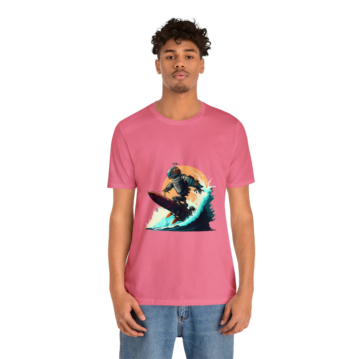 Unisex Jersey Short Sleeve Tee (Robot Surfer)