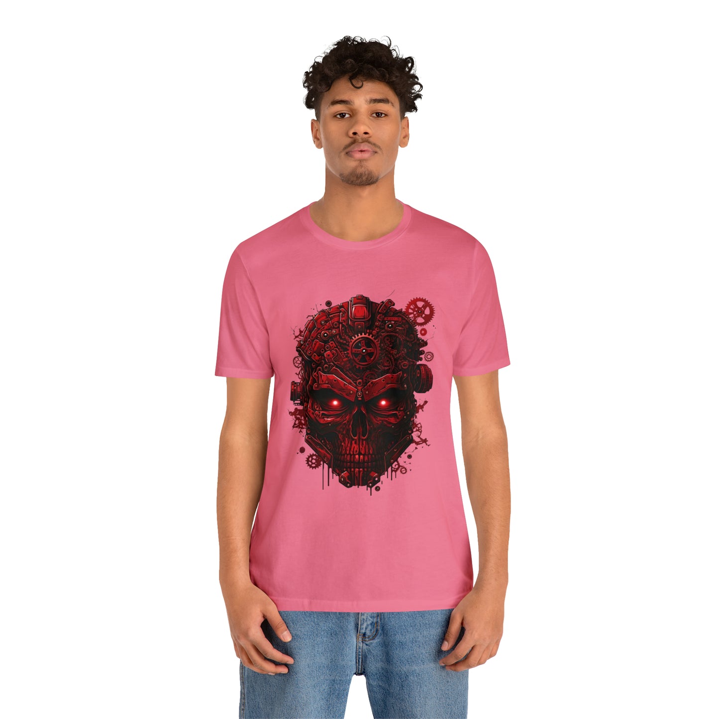 Unisex Jersey Short Sleeve Tee (Red Skull)