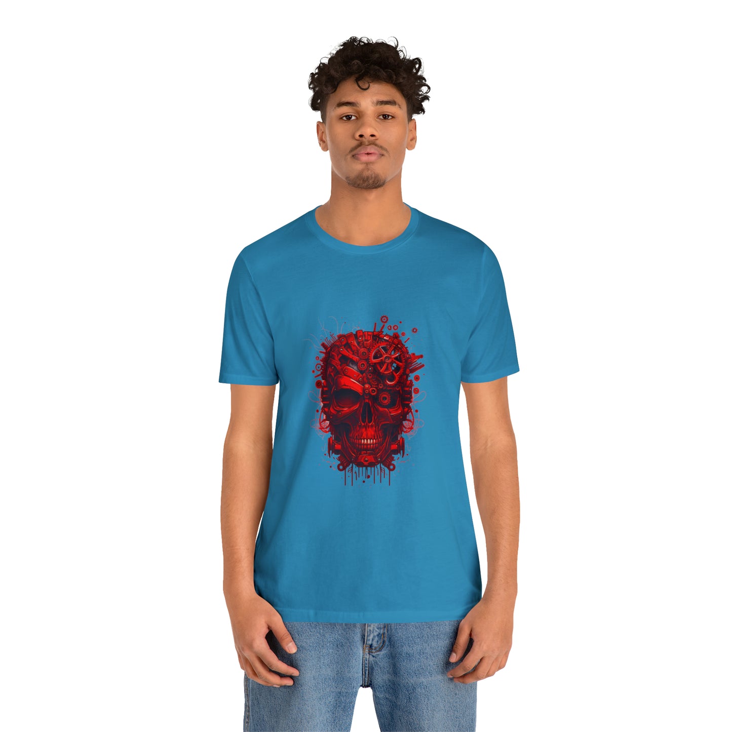 Unisex Jersey Short Sleeve Tee (Red Skull)