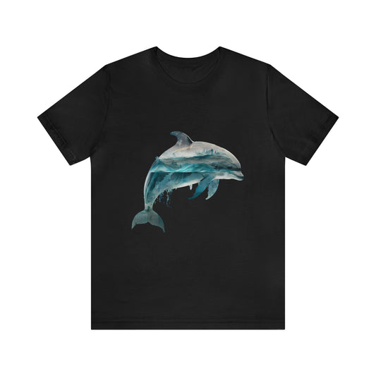 Unisex Jersey Short Sleeve Tee (Sea in Dolphin)