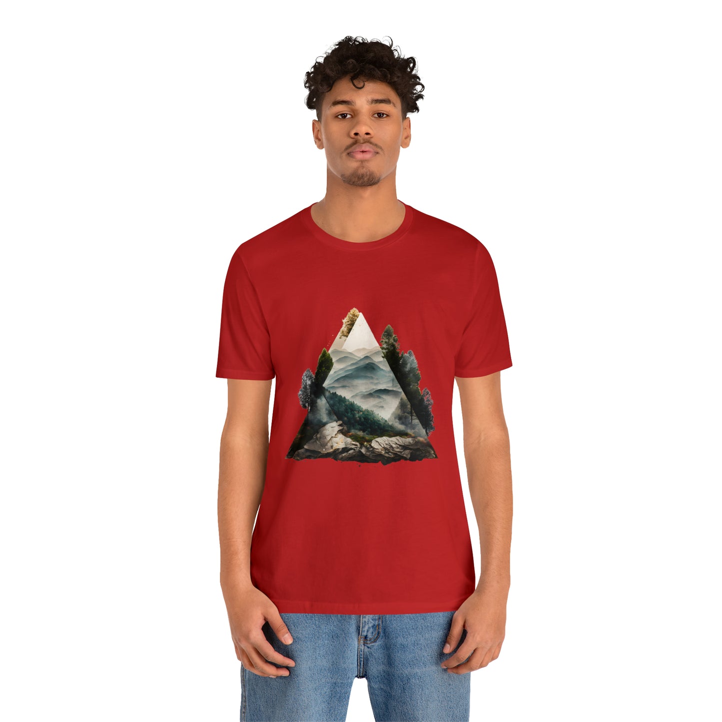 Unisex Jersey Short Sleeve Tee (Triangle Tree Valley)