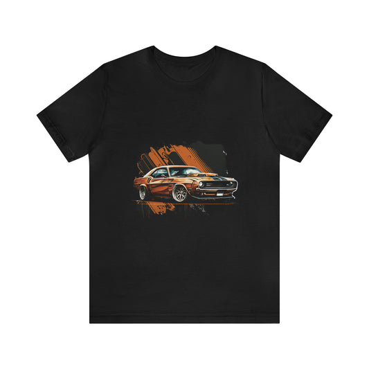 Unisex Jersey Short Sleeve Tee (Orange Muscle Car)