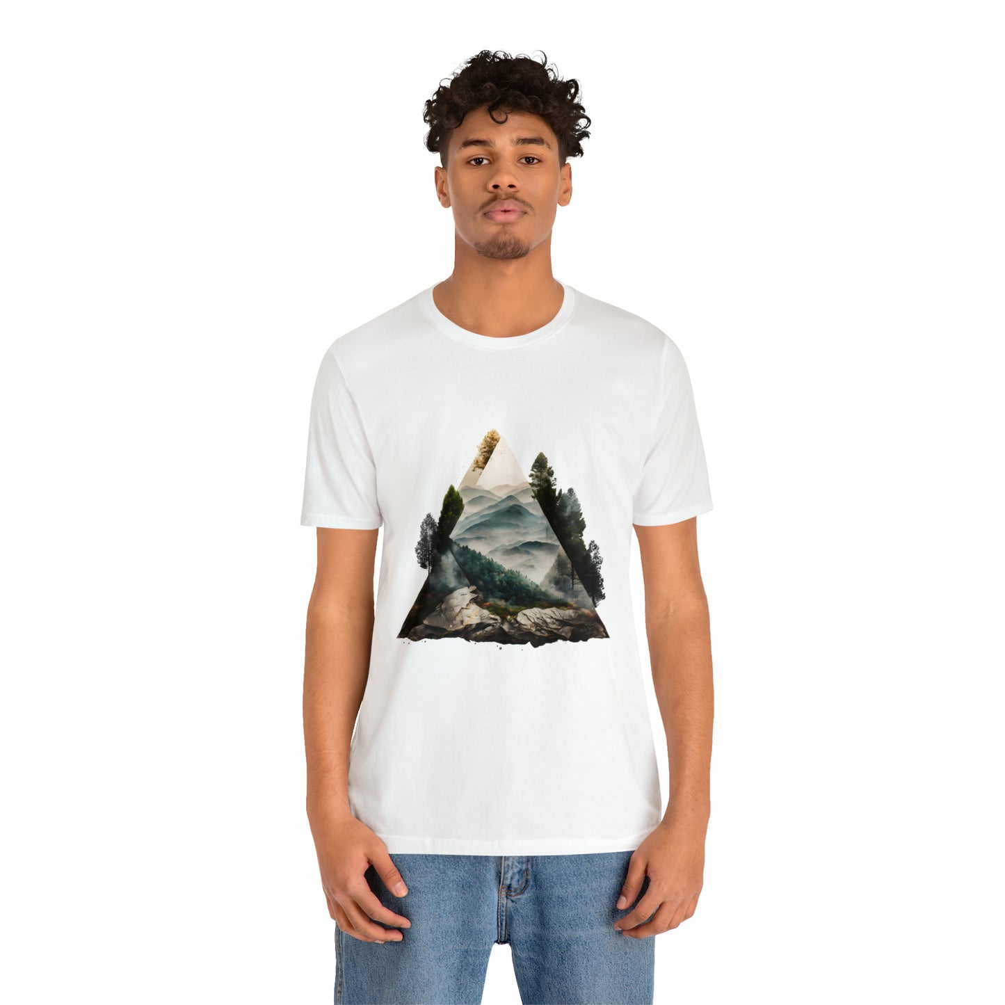 Unisex Jersey Short Sleeve Tee (Triangle Tree Valley)