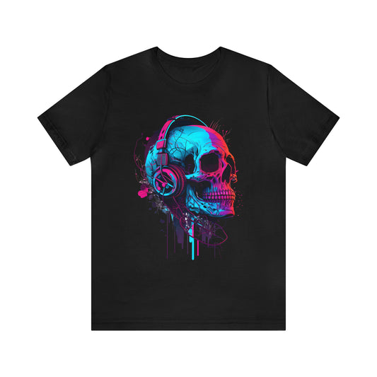 Unisex Jersey Short Sleeve Tee (Skull Soundwaves)